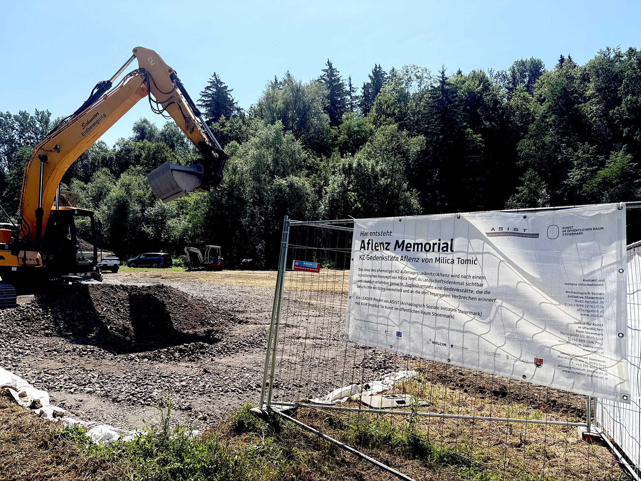 Aflenz Memorial: KZ-Gedenkstätte Aflenz von Milica Tomić entsteht auf Baustelle